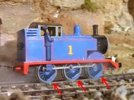 トーマスのバランスウェイト位置