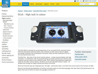 ESUのECoS2 Command Station